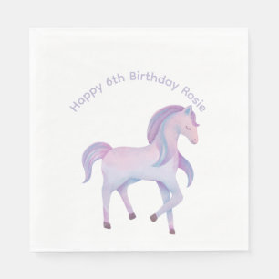 Customisable Magical pastel ombre Pony Napkin