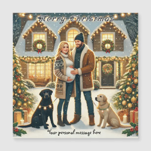 Customisable Magnet Christmas Card 