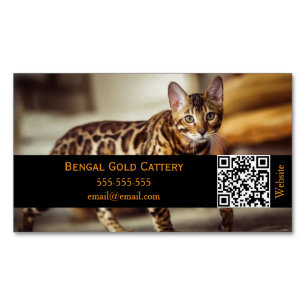 Customisable Magnetic Business Card for Cattery 