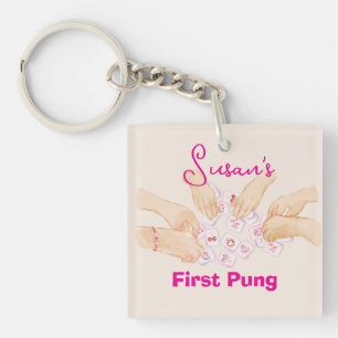 Customisable Mahjong First Pung Key Ring