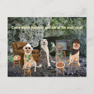 Customisable Man Cave Invitation Postcard