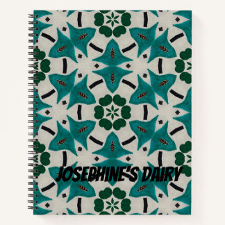 Customisable Mandala Dairy. Geometric Designed Notebook