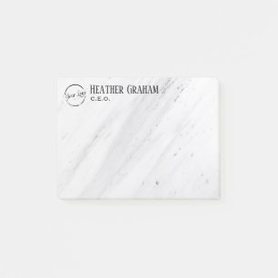Customisable Marble Sticky Notes for Branding
