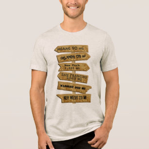 Customisable "MASH" style signpost improved Tri-Bl Tri-Blend Shirt