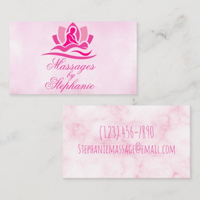 Customisable Massage Therapist Business Card (Front/Back)