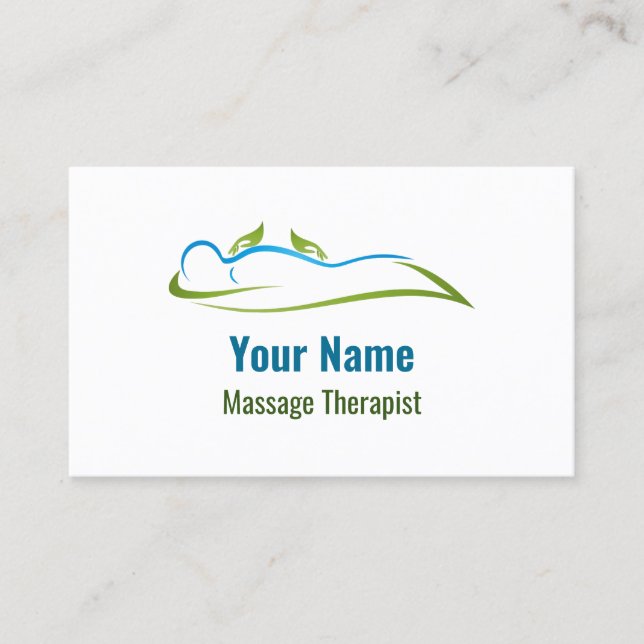 Customisable massage therapist business card (Front)