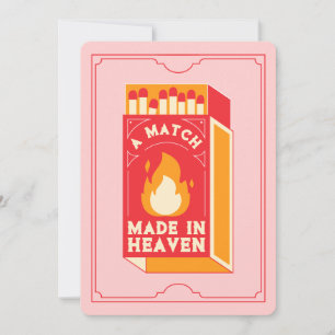 Customisable "Match Made in Heaven" Bachelorette Invitation