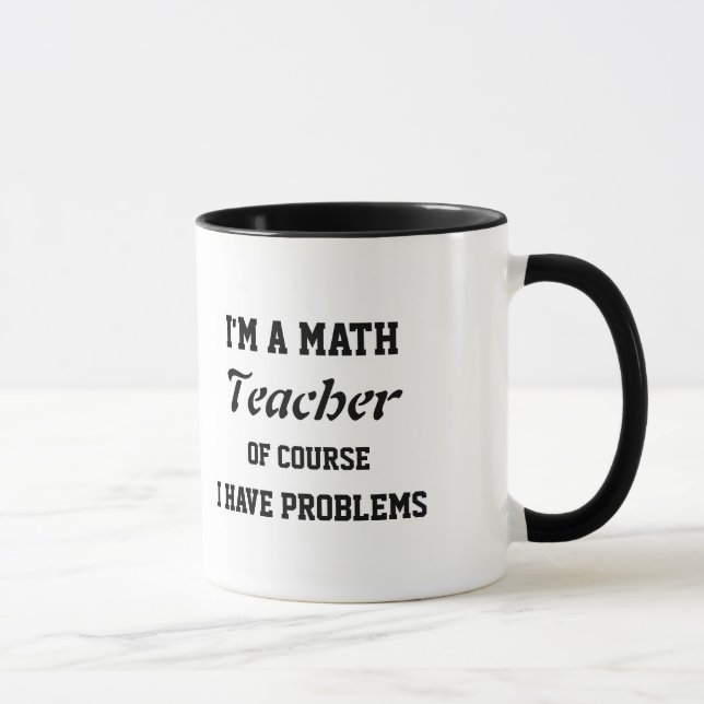 Customisable Math Teacher Mug (Right)