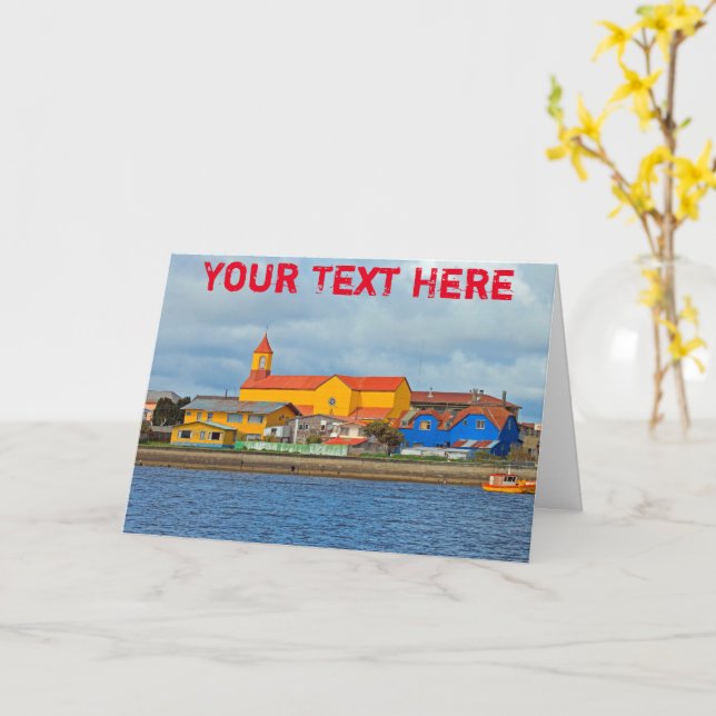 Customisable Maullin, Chile Card (Yellow Flower)