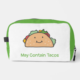 Customisable May Contain Tacos Happy Taco Dopp Kit