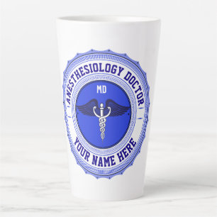 Customisable MD Speciality Caduceus Anaesthesiolog Latte Mug