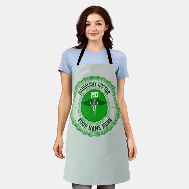 Customisable MD Speciality Caduceus Radiology MD Apron (Worn)