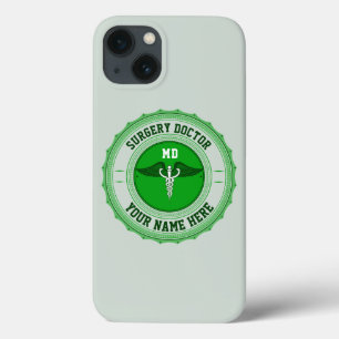 Customisable MD Speciality Caduceus Surgeon iPhone 13 Case