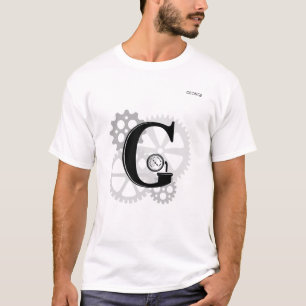 Customisable Mechanical monogram. Initial "G" T-Shirt