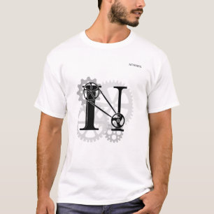 Customisable Mechanical monogram. Initial "N" T-Shirt