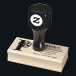 Customisable Mechanical monogram. Initial "P" Rubber Stamp<br><div class="desc">Elegant, unique, one-of-a-kind Customisable Mechanical Engineering monogram. Mechanically decorated initial "P". The customisable template text PARKER'S Mechanical Service, street address, city, state, ZIP or postcode. You can change the text for a family name, professional or business title as you like. If you want to change the font, colour or position...</div>