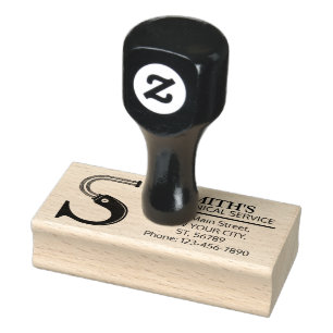 Customisable Mechanical monogram. Initial "S" Rubber Stamp