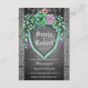 Customisable Mediaeval Celtic Floral invitation
