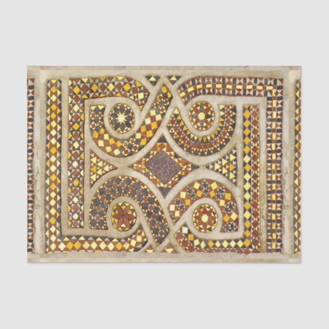 Customisable Mediaeval Mosaics Tissue Paper (Front)