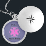 Customisable Medical alert necklace Allergy alert<br><div class="desc">Perfect necklace for anyone who has chronic medical conditions or allergies! Could help save a life in an emergency! Customise it and add your allergies &/or medical conditions. Also change the style if you wish, this is a sliding silver locket so it gives you some privacy but easily slides open...</div>