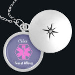 Customisable Medical alert necklace Allergy alert<br><div class="desc">Perfect necklace for anyone who has chronic medical conditions or allergies! Could help save a life in an emergency! Customise it and add your allergies &/or medical conditions. Also change the style if you wish, this is a sliding silver locket so it gives you some privacy but easily slides open...</div>