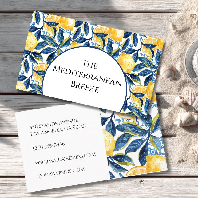 Customisable Mediterranean Business Card (Creator Uploaded)