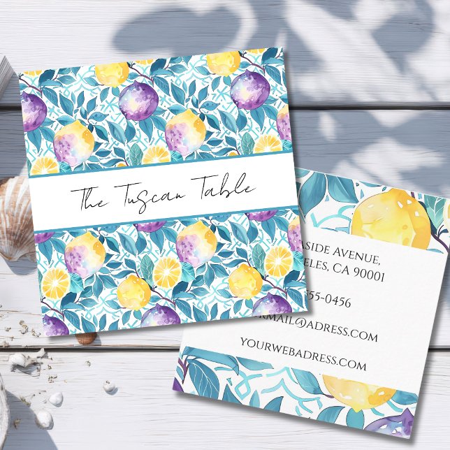 Customisable Mediterranean Business Card (Creator Uploaded)