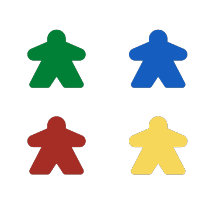 Customisable Meeple Image Red Green Blue Yellow