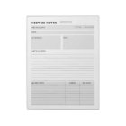 Customisable Meeting Notes Memo Planner Notepad
