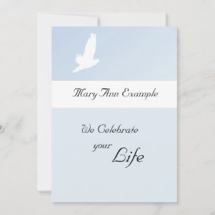 Customisable Memorial / Wake / Living Funeral Announcement