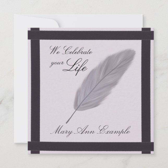 Customisable Memorial / Wake / Living Funeral Invitation (Front)
