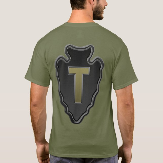 Customisable Men's American Military Unit T-Shirt (Back)