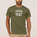 Customisable Mens Bella Canvas Short Sleeve Army T-Shirt<br><div class="desc">Add Your Text Here Template Mens Army Colour Bella Canvas Short Sleeve T-Shirt.</div>