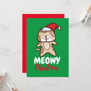 Customisable Meowy Christmas Invitation
