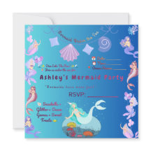 Customisable Mermaid Birthday Invite – Perfect for