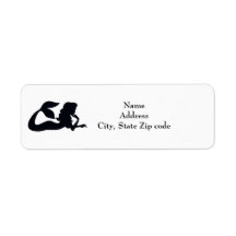 customisable mermaid label sticker return address