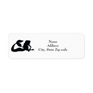 customisable mermaid label sticker return address