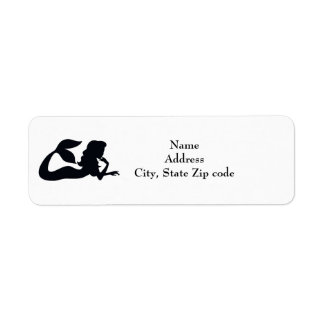 customisable mermaid label sticker return address