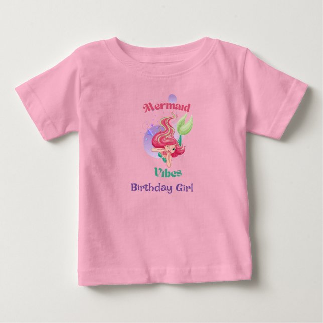 Customisable Mermaid Vibes Toddler Tshirt (Front)