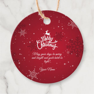 Customisable Merry Christmas Gift Tags