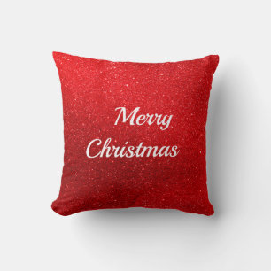 Customisable Merry Christmas Throw Pillow