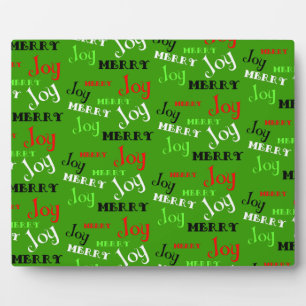 Customisable Merry Joy Christmas Plaque