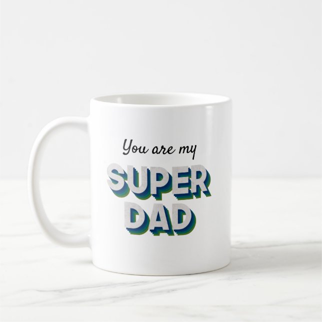 Customisable message for Superdad Coffee Mug (Left)