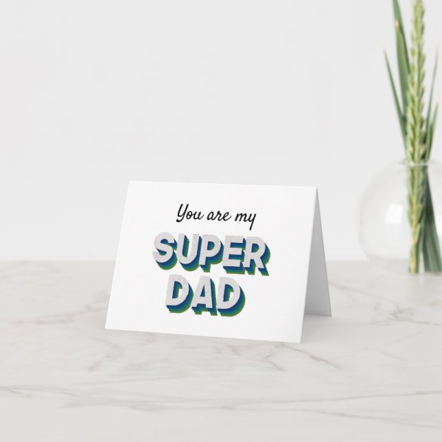 Customisable message for Superdad Thank You Card (Front)