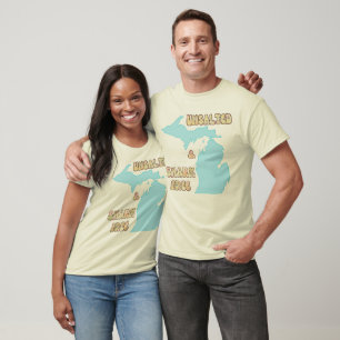 Customisable Michigan Unsalted and Shark Free T-Shirt