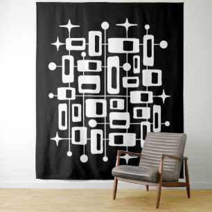 Customisable Mid Century Modern Atomic Abstract Tapestry