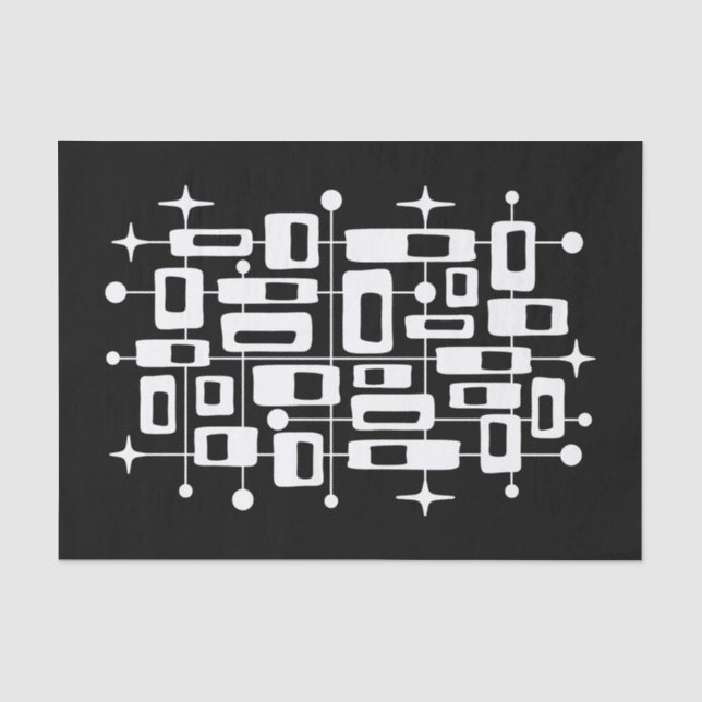 Customisable Mid Century Modern Atomic Abstract Tissue Paper (Front)