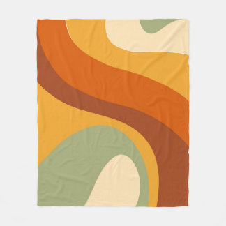 Customisable Mid Century Modern Fleece Blanket