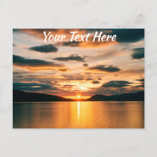 Customisable Midnight Sun, northern Norway Postcard