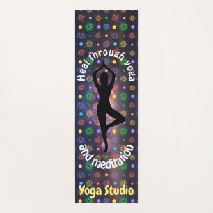 Customisable milky way chakra yoga pose yoga mat